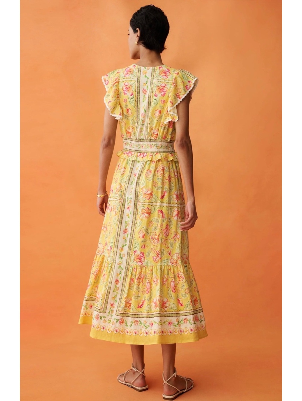 Few Moda Anaya Gardenia Dress Size Small Floral Sundress Sunlit Blooms Women's - Picture 6 of 8